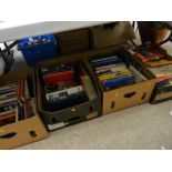 Four boxes of books