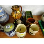 Items of Torquay ware and mixed pottery