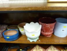 Collection of pottery planters