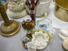 Selection of vintage colourful glassware