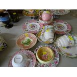 Quantity of Longton Windsor teaware, pink floral Royal Albert teaware and other china items