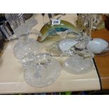 Selection of glass animal and bird figurines