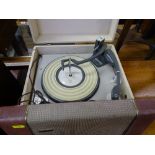 Vintage Alba record player in a compact case E/T