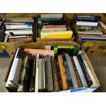 Four boxes of mixed reference, art, travel etc books
