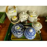 Parcel of mainly Oriental porcelain teapots etc