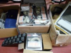 Large parcel of computer accessory leads etc in four boxes