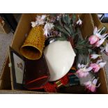 Box of mixed household ornaments, vases etc