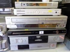 Parcel of six home entertainment systems by Goodmans, Amstrad, Funi, Phillips, Pace and Manhattan