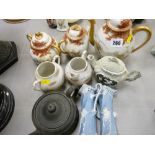 Selection of Japanese teaware, Wedgwood black basalt teapot and cover etc