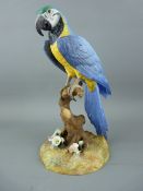 ROYAL CROWN DERBY MACAW with marks to base, height 27cms