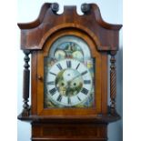 A VICTORIAN MAHOGANY LONGCASE CLOCK with rolling moon movement by D Jones, Bethesda, having a 14 ins