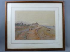 WALTER SCHRODER watercolour - Victorian promenade scene, signed and dated 1883, 28 x 39 cms
