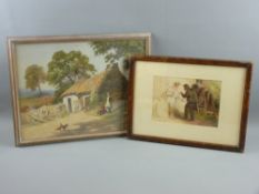 A W AYLING two watercolours - two Chester traders, title label verso 'Sight & Shade' and dated 1868,