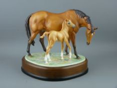 ROYAL WORCESTER EQUESTRIAN MODEL, 'Prince's Grace & Foal 1970', numbered 290 by Doris Lindner, on