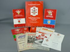 WELSH RUGBY UNION PROGRAMMES & EPHEMERA including a 1984 Cardiff Arms Park Wales -v- WRU President's
