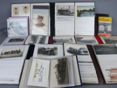 FIVE HUNDRED PLUS RAILWAY & SHIPPING RELATED VINTAGE POSTCARDS & PHOTOGRAPHS, contained within seven