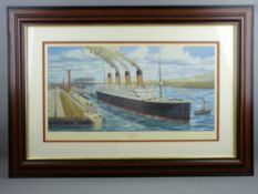 SIMON FISHER signed limited edition (605/850) print - 'Titanic Ready for Trials', signed by the