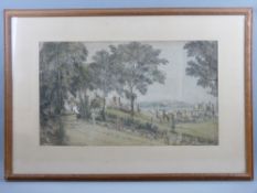 LATE 19th/EARLY 20th CENTURY watercolour & mixed media - early and rare historical scene of Conwy