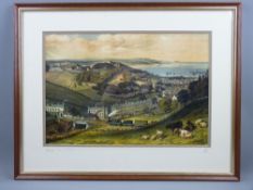COLOURFUL REPRODUCTION LIMITED EDITION (25/450) PRINT - early view of Bangor, the mount marked in