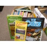 Box of Ordnance Survey and similar maps and guides etc