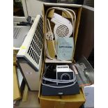 Electric convector heater and a Rank Firefly projector etc E/T