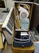 Electric convector heater and a Rank Firefly projector etc E/T