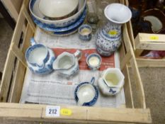 Box of mixed mainly blue and white pottery