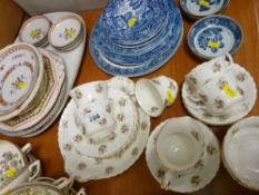 Parcel of Royal Albert 'Rose' teaware, small parcel of Spode Italian ware and mixed Continental
