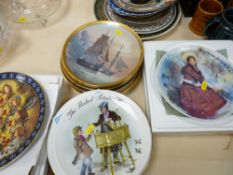 Large parcel of wall plates and other pottery display plates and clogs