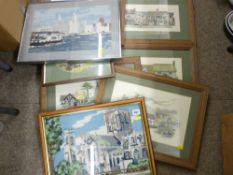 Quantity of framed woolwork pictures