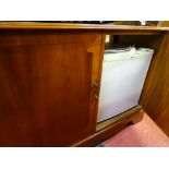 Wooden drinks cabinet with integrated small fridge E/T