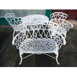 Four piece metal garden set