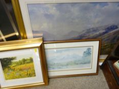 Large framed print - North Wales scene after PHILIP STANTON and three other prints