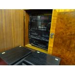 Entertainment cabinet complete with Technics separates system and speakers E/T