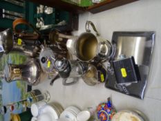 Good electroplate jugs, tankards etc