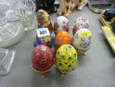 Collection of Faberge style eggs