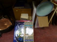 Good parcel of books including Winston Churchill series paperbacks, quantity of Atlases and a parcel