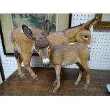 Country Artist model of a donkey and foal, approximately 33 cms long