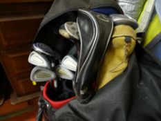 Golf bag with Peter Alliss golf clubs