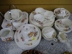 Floral patterned parcel of Coalport and other teaware
