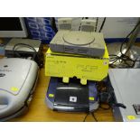 Sony Playstation, Canon scanner and a pair of Altec Lancing computer speakers E/T