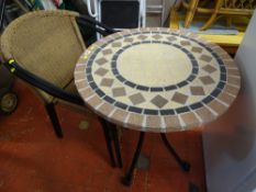Decorative garden table and two chairs