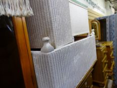 Three items of white loom furniture