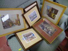 Parcel of paintings and prints including Russian artist ILYA REPIN etc