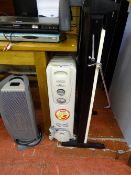Delonghi Dragon 2 electric heater, a Bionaire tower electric heater and a Corby trouser press E/T
