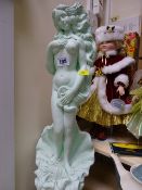 Heavy stoneware statue of a mermaid