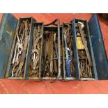 Metal cantilever toolbox and contents