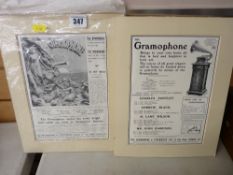 Two reproduction prints for 'The Gramophone'