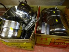 Good parcel of stainless steel kitchenware