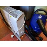 Panasonic 1600w cylinder vacuum cleaner and a convector heater E/T